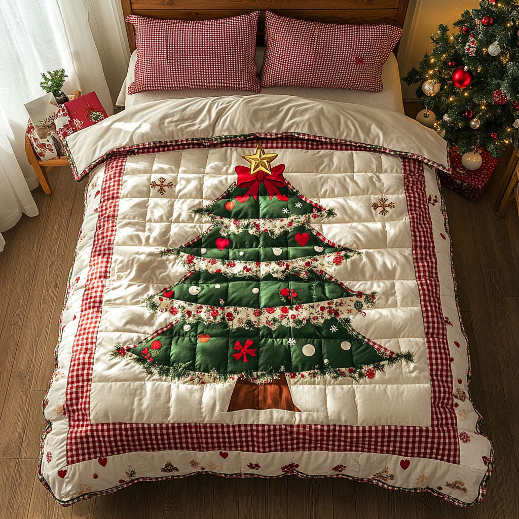 Quilted Charm Christmas Tree WN1211085CL Duvet Cover Set