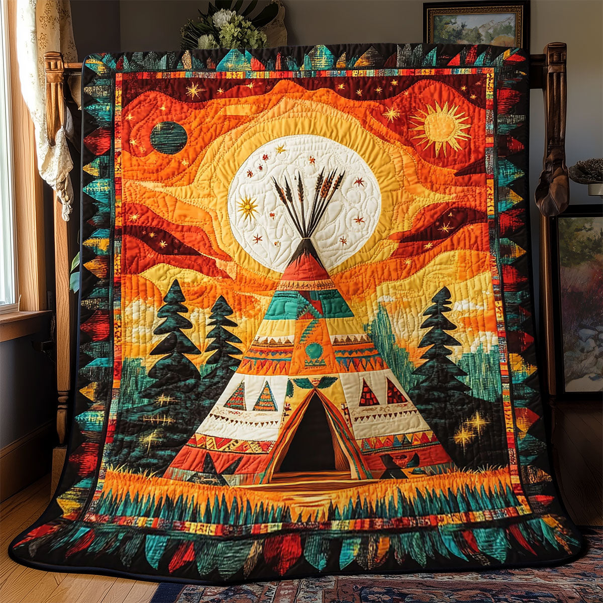 Sunlit Spirit Tepee WJ0701021CL Quilt