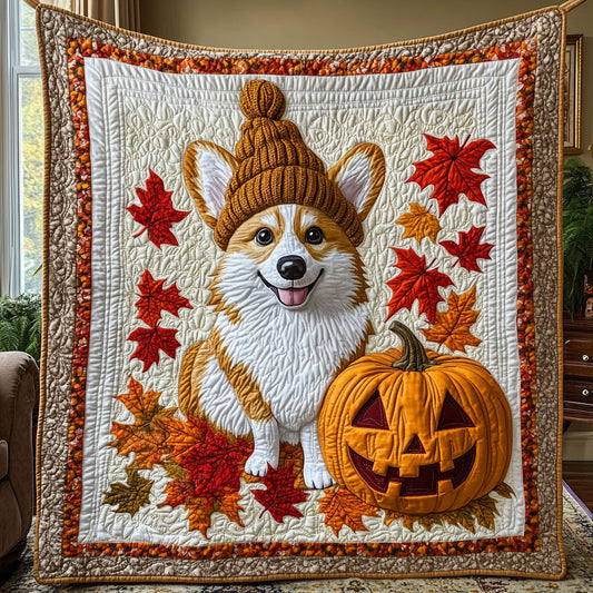 Corgi in Autumn CW0608037CL Quilt