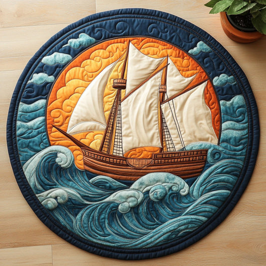 Sail Journey CW2205438CL Quilted Round Mat