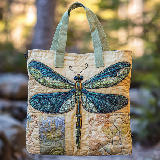 Twilight Dragonfly WN2209086CL Quilted Tote Bag