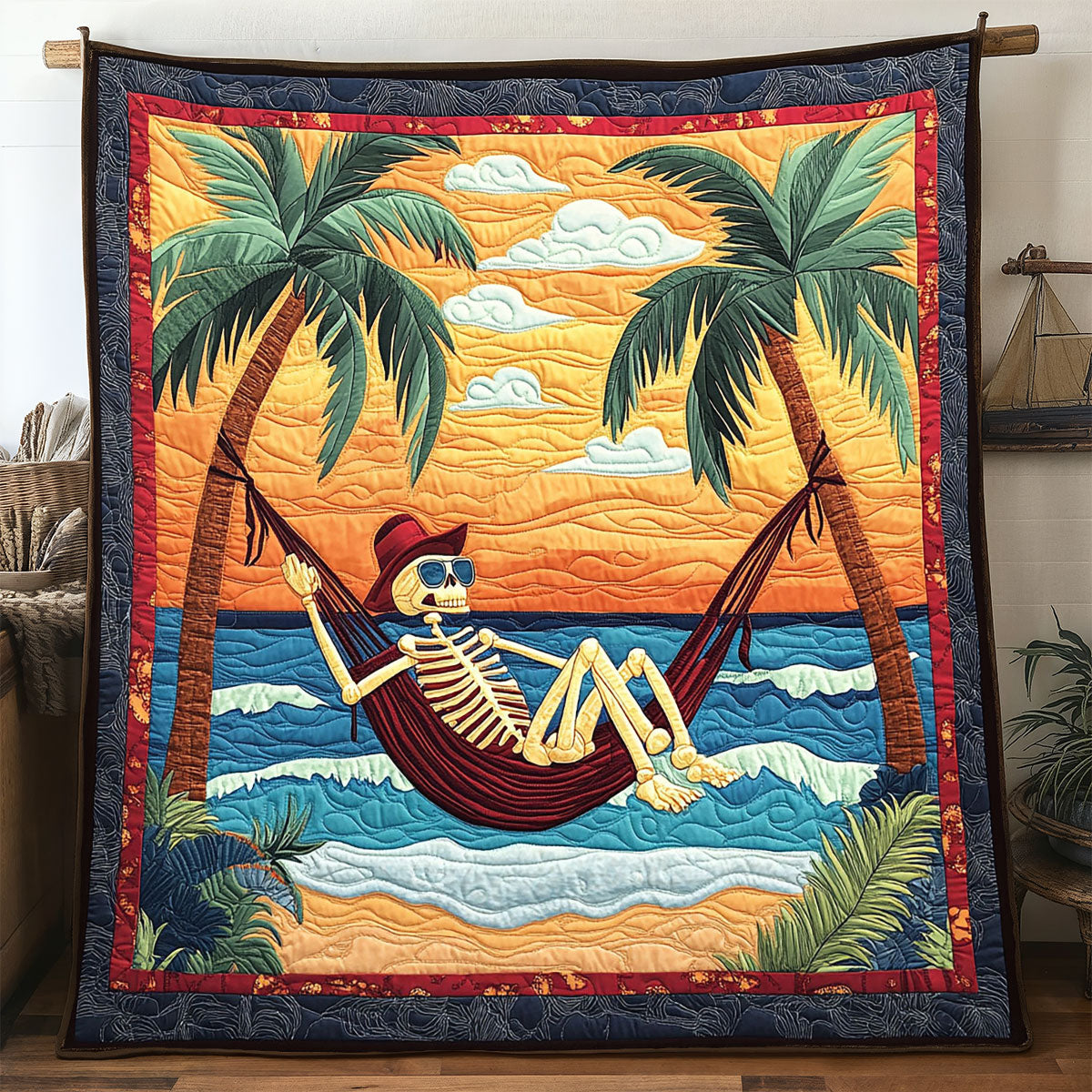 Dreamy Vacation Skeleton WP0404026CL Quilt