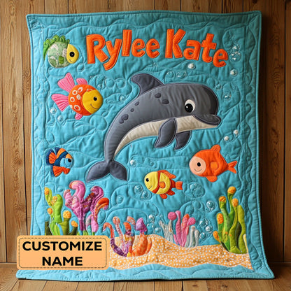 Undersea Wonder WJ1807010CL Personalized Baby Quilt