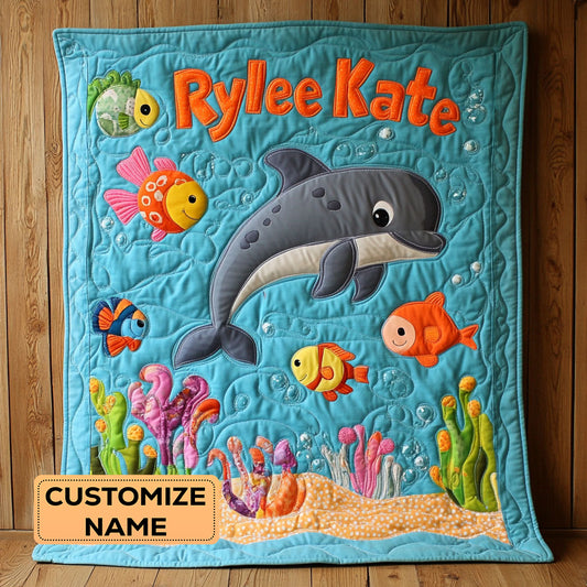 Undersea Wonder WJ1807010CL Personalized Baby Quilt