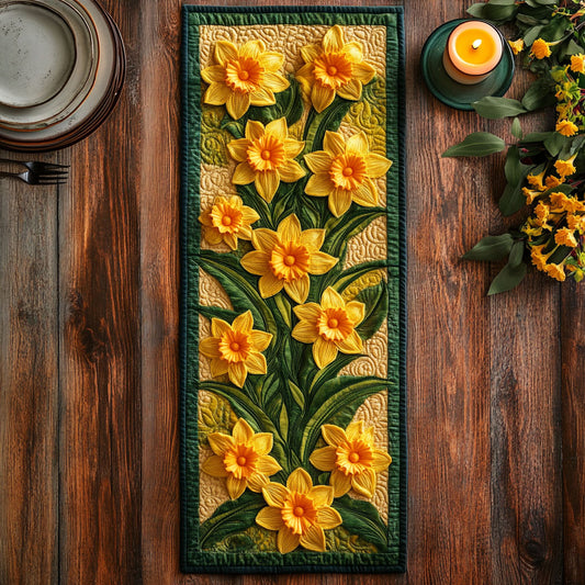 Daffodil Bloom CW1606013CL Quilted Table Runner