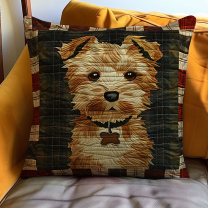 Cute Terrier Dog WJ1810034CL Quilt Pillow Case