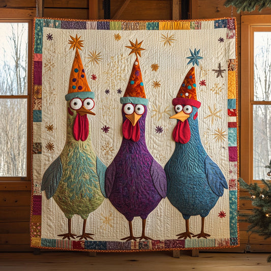 Funny Chicken Trio CW0810061CL Quilt