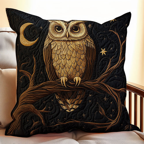 Majestic Owl Perch WX2512136CL Quilt Pillow Case