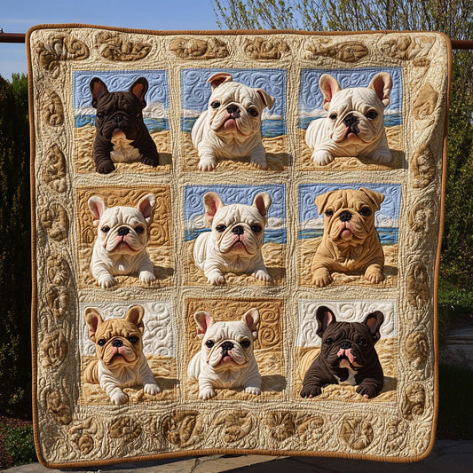 Sandy Bulldog Friends WY1208004CL Quilt