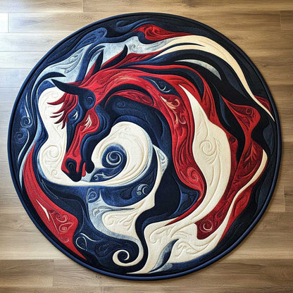 Storm Horse WN2404026CL Quilted Round Mat