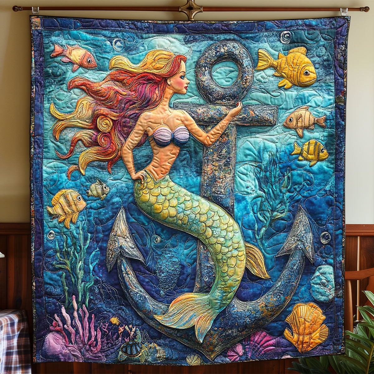 Mermaid Princess WP0212026CL Quilt