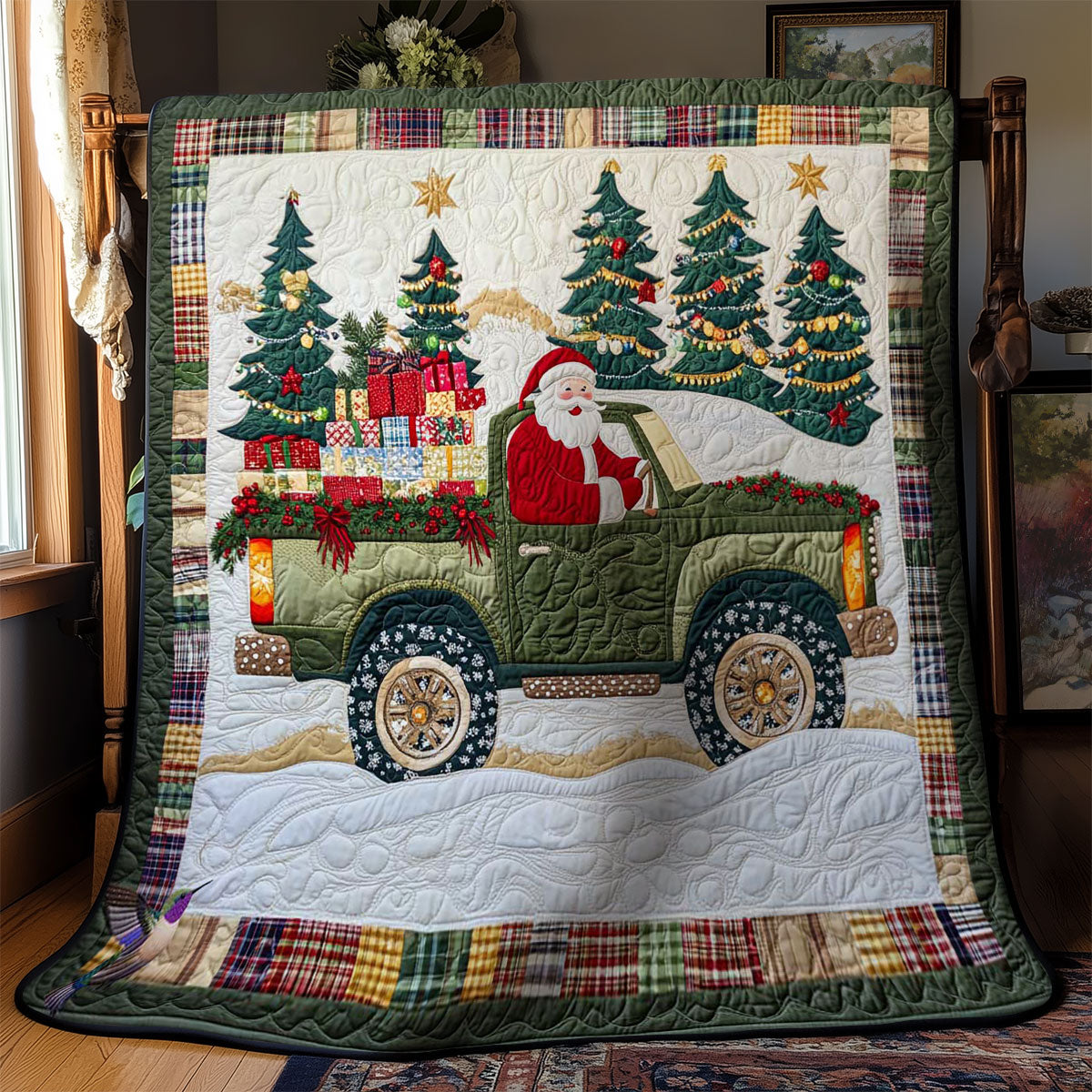 Santa On Wheels WN2011023CL Quilt