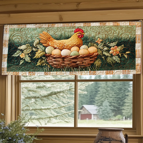Hen’s Haven WJ2504031CL Quilted Valance