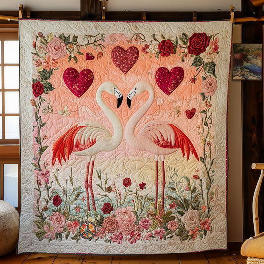 Valentine Flamingo Bliss WN1112021CL Quilt