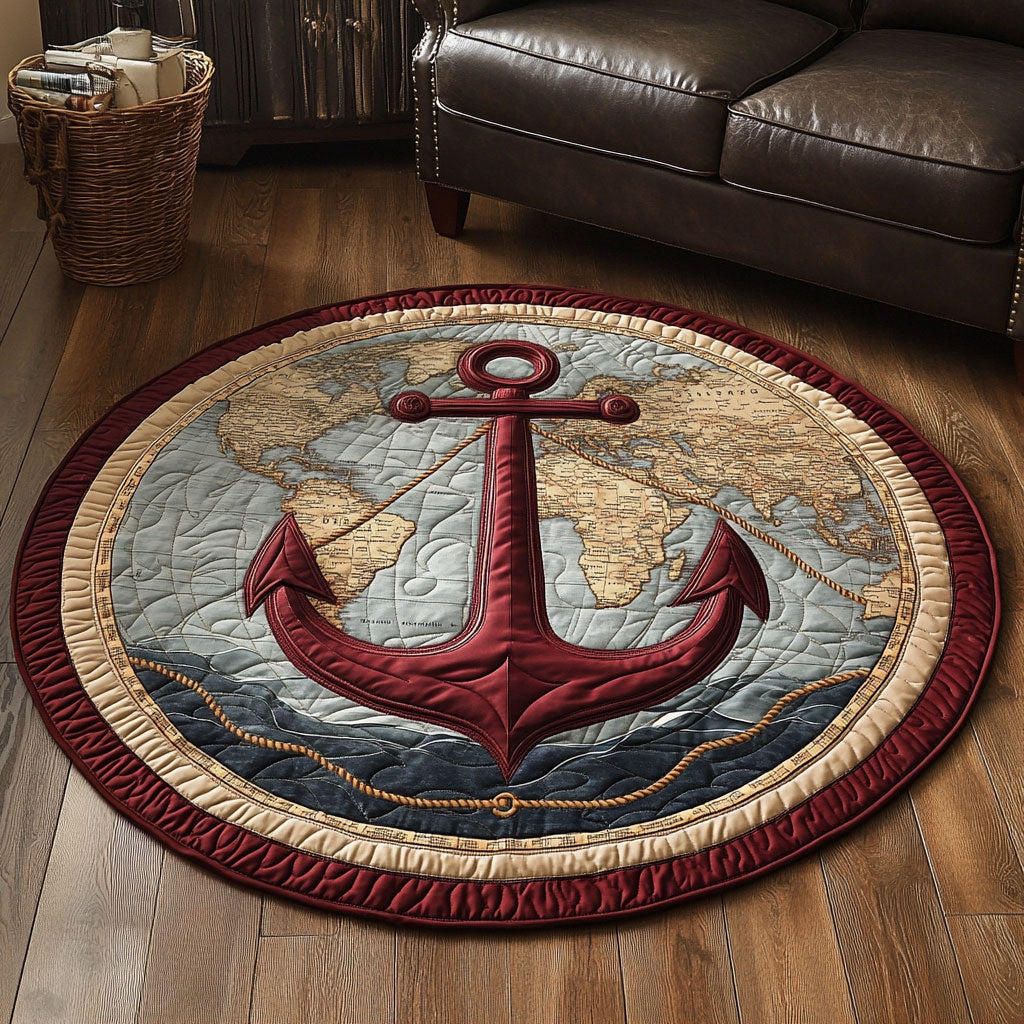 Marine Globe CP0110067CL Quilted Round Mat
