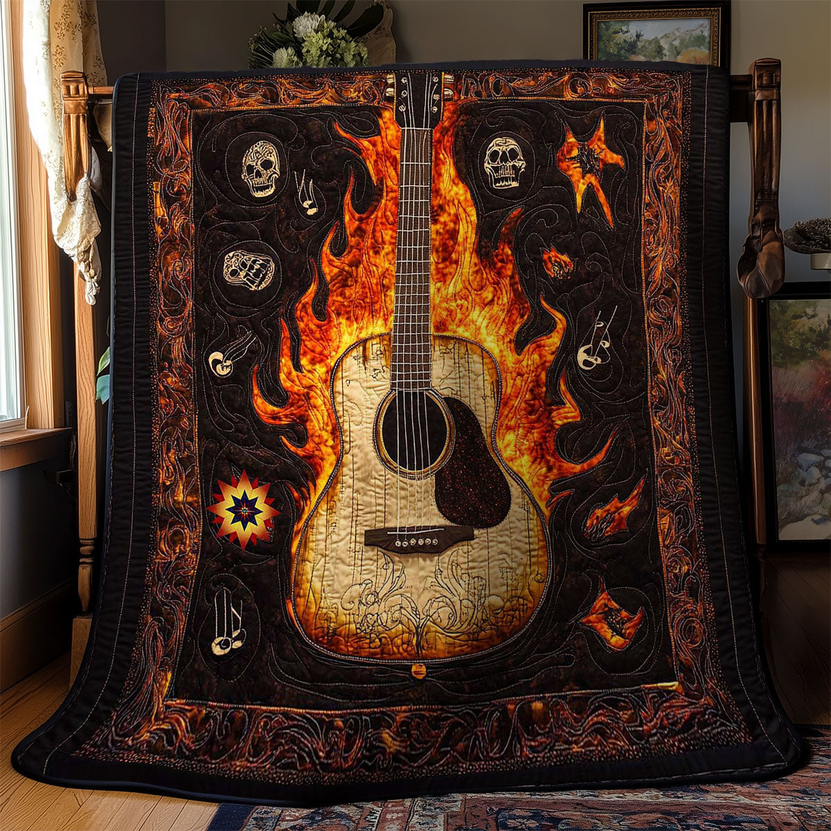 Fiery Guitar WN0612055CL Quilt