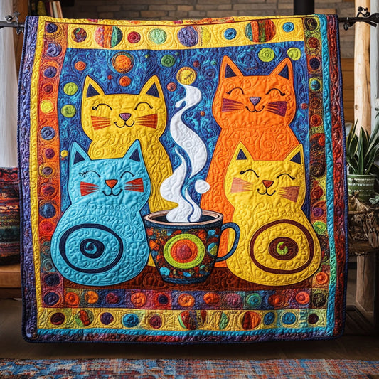 Coffee Cats WY0705003CL Quilt