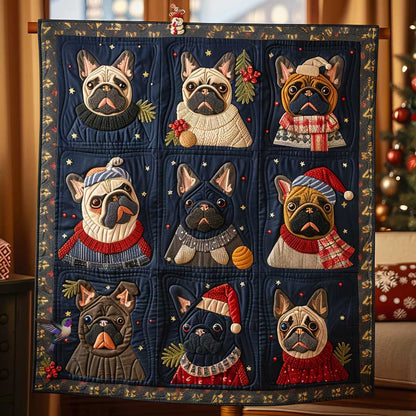 French Bulldogs Jolly Joy WN1610038CL Quilt