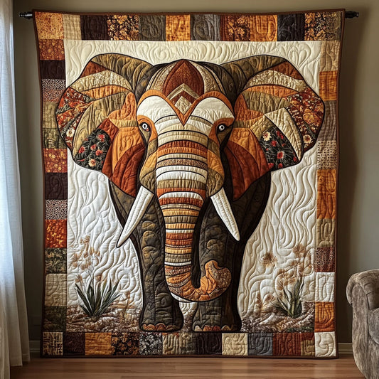 Native Patchwork Elephant WJ2705003CL Quilt