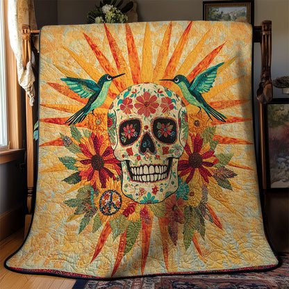 Hummingbird And Blooming Skull WN3110063CL Quilt