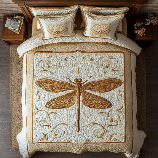 Royal Gold Dragonfly WY0502033CL Duvet Cover Set