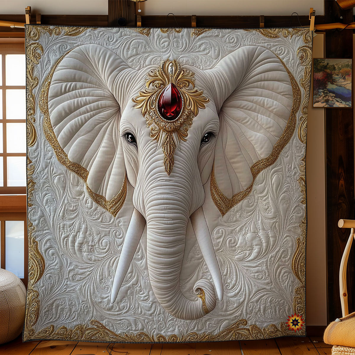 Elephant Head WY2312023CL Quilt