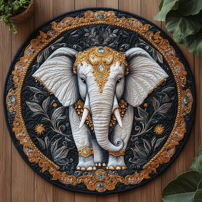 Mystic Elephant CW2105356CL Quilted Round Mat