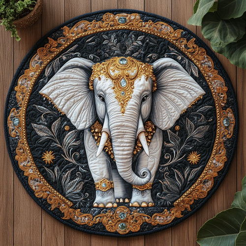 Mystic Elephant CW2105356CL Quilted Round Mat