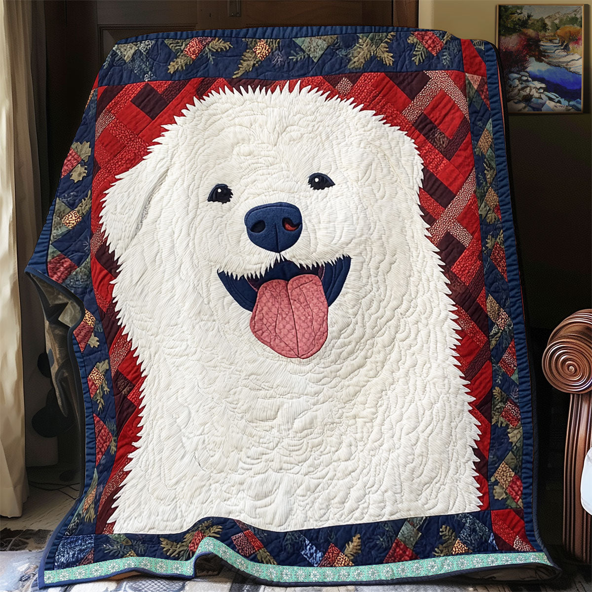 Cute Samoyed WX2312017CL Quilt