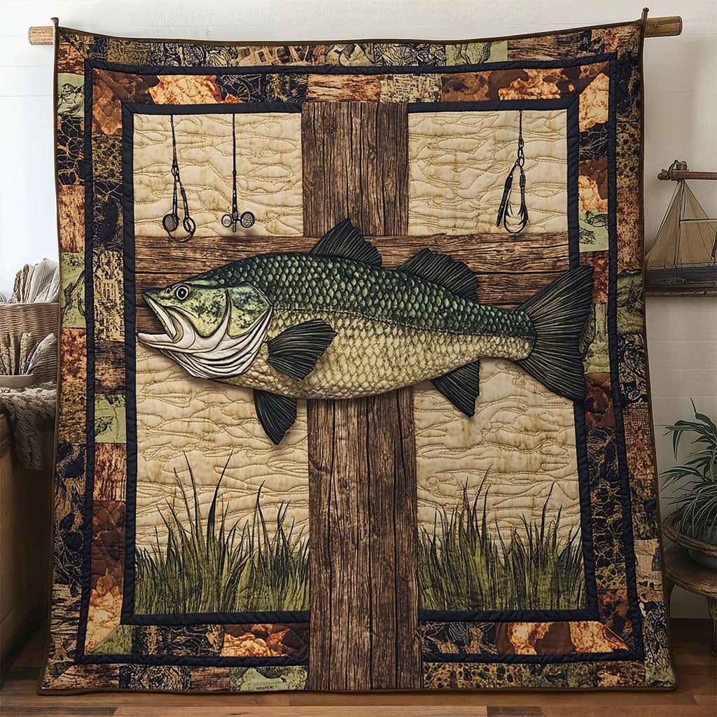Bass Fish Reel Stone WN0412010CL Quilt