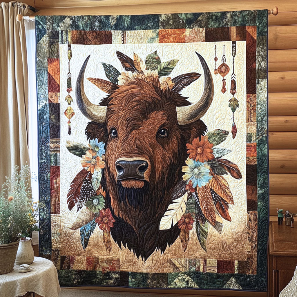 Bison Floral KL2411024CL Quilt