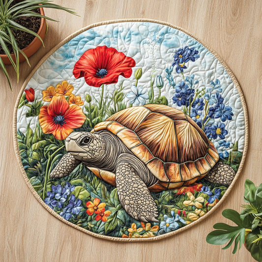 Blooming Turtle CW2805529CL Quilted Round Mat
