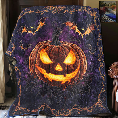 Haunted Pumpkin Bat CW2507035CL Quilt