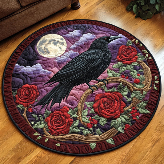 Rose Mystic Crow WP0404006CL Quilted Round Mat