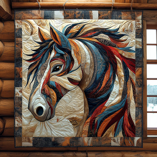 Brocade Native American Horse XK0410014CL Quilt