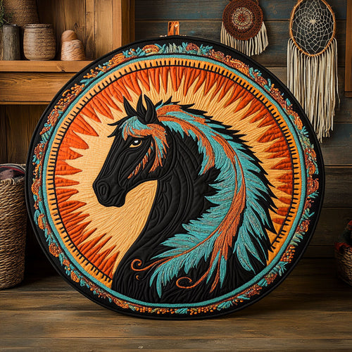 Wild Mane WY1605034CL Quilted Round Mat