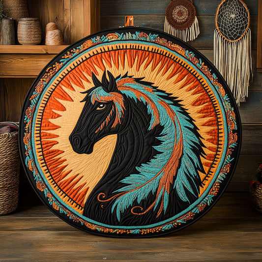 Wild Mane WY1605034CL Quilted Round Mat