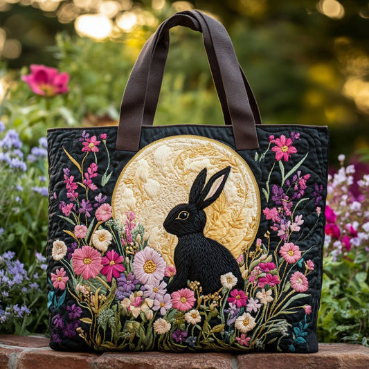 Golden Moon Bunny CW2309012CL Quilted Tote Bag