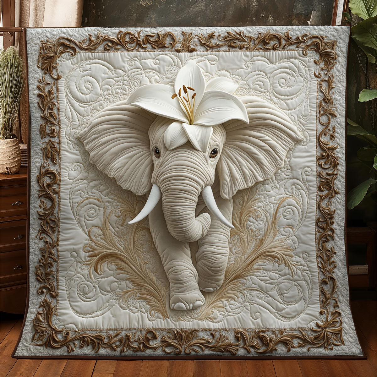 Elegant Elephant WX0406018CL Quilt
