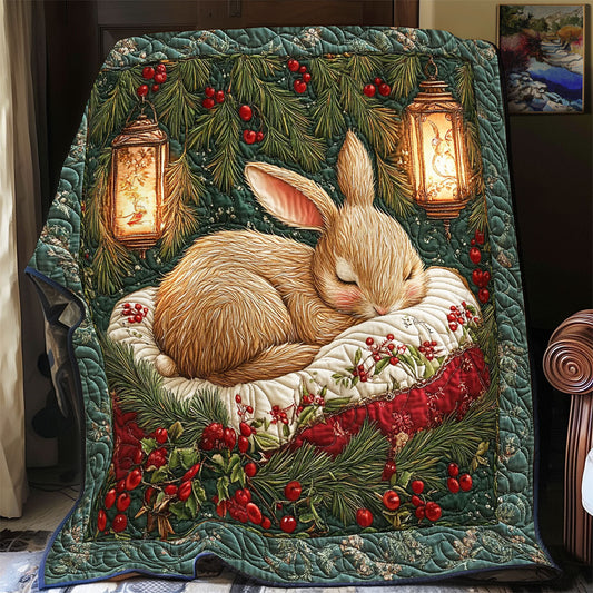 Sleeping Rabbit In Holly WY2301078CL Quilt