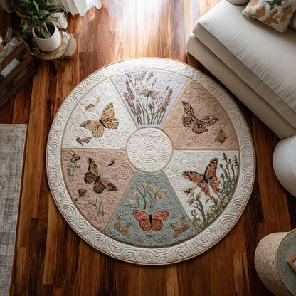 Blossom Butterfly Glow CW1208002CL Quilted Round Mat