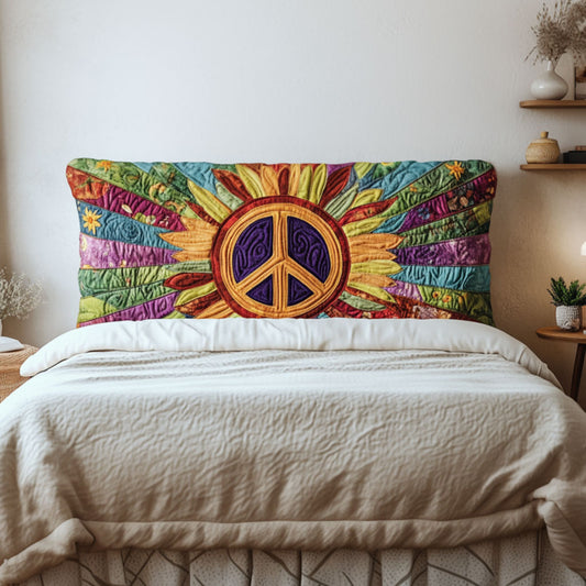 Sunburst Peace Sign KL2012019CL Quilted Headboard Slipcover