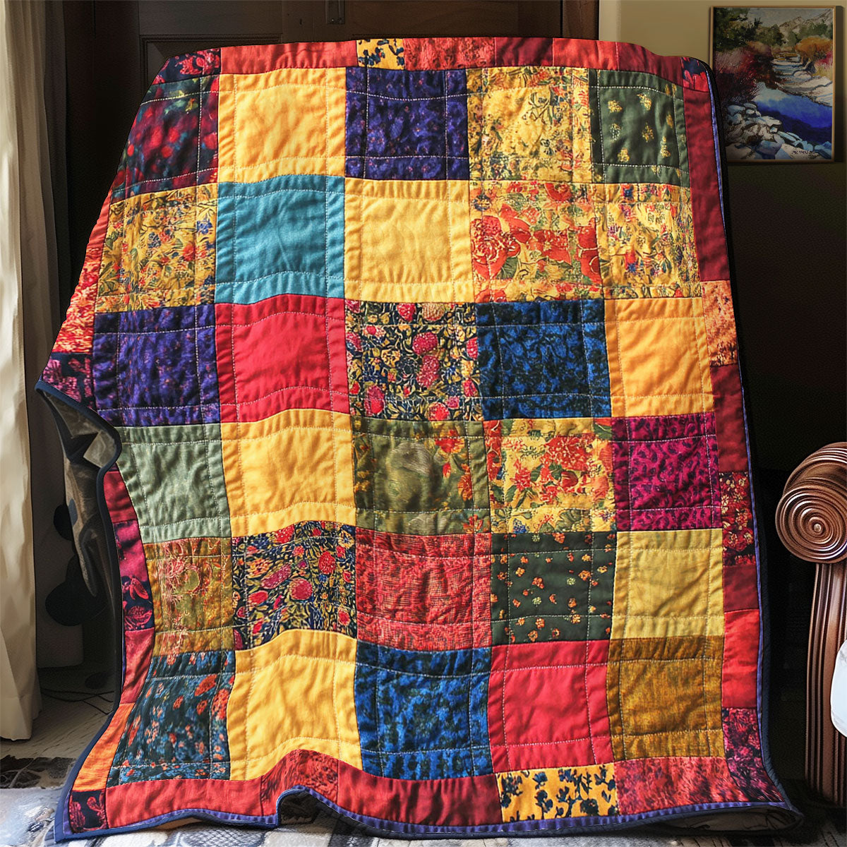 Colorful Square WY1202085CL Quilt