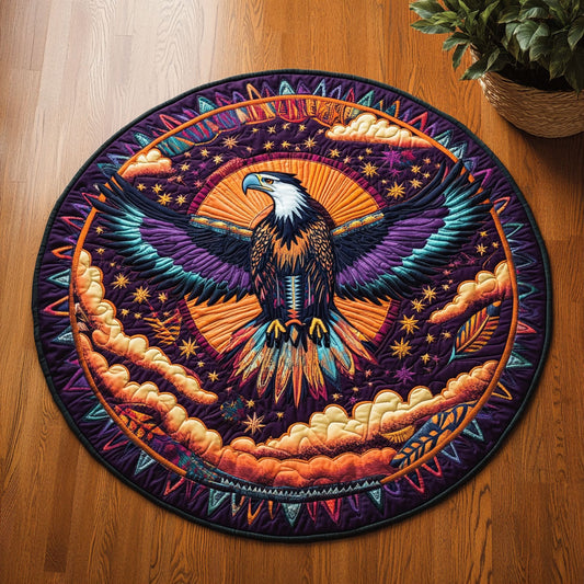 Bald Eagle Festival CW2006007CL Quilted Round Mat