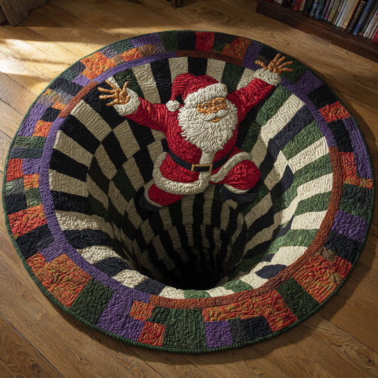 Santa Merry WN2609048CL Quilted Round Mat