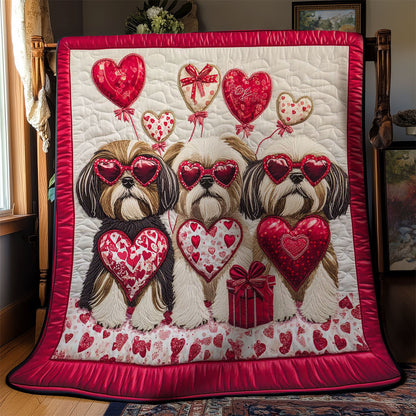 Shih Tzu Heart Parade WN3112019CL Quilt