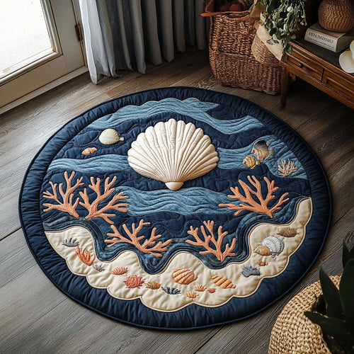 Wave Serenity CP1508054CL Quilted Round Mat