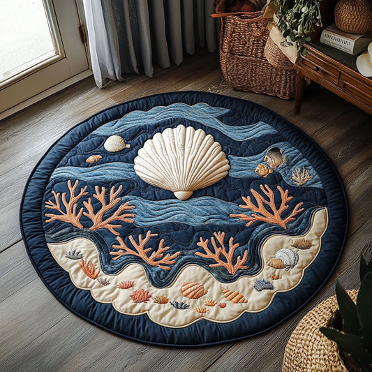 Wave Serenity CP1508054CL Quilted Round Mat