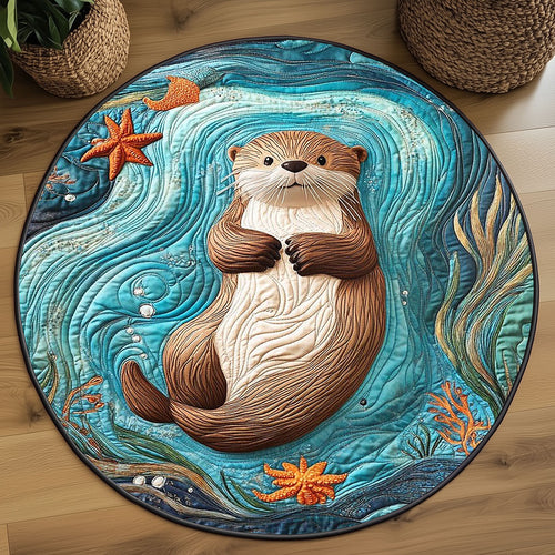 Floating Otter WP2003078CL Quilted Round Mat