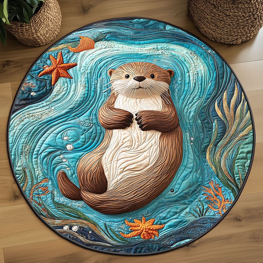 Floating Otter WP2003078CL Quilted Round Mat